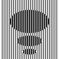 einfarbig Oval Formen und Linien, Vektor Design im schwarz und Weiß