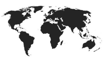 realistisch Welt Karte im Globus gestalten mit transparent Textur und Schatten. Vektor Illustration isoliert auf Weiß Hintergrund
