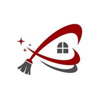 hus rengöring service företag logotyp mall vektor