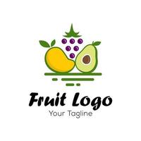 frisch Früchte Logo Design Vektor Vorlage