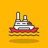 Kreuzfahrtschiff-Vektor-Icon-Design vektor