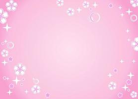 rosa bakgrund med sakura blommor i manga och komisk stil. vektor