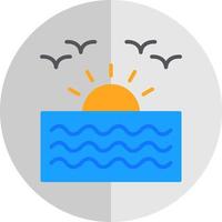 Sonnenaufgang-Vektor-Icon-Design vektor