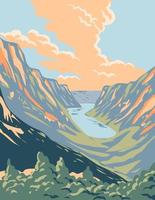 mehlig Berge National Park Reservieren im das Labrador Region Kanada wpa Poster Kunst vektor