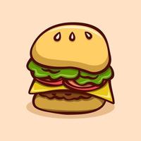 burger illustration begrepp i tecknad serie stil vektor