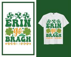 erin gå skryta st Patricks dag t skjorta typografi design vektor illustration