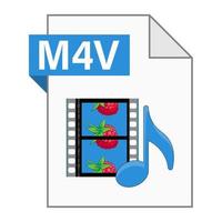modern platt design av m4v fil ikon för webb vektor