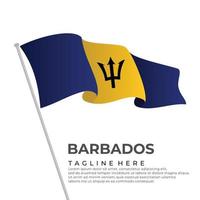 Vorlage Vektor Barbados Flagge modern Design