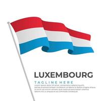 mall vektor luxemburg flagga modern design