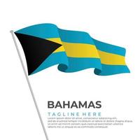 mall vektor Bahamas flagga modern design