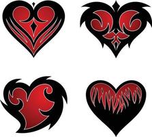 Stammes- Liebe Symbol Konzept Design vektor