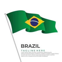 mall vektor Brasilien flagga modern design