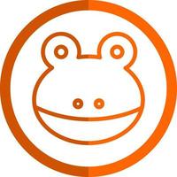 Frosch-Vektor-Icon-Design vektor