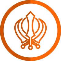 khanda vektor ikon design