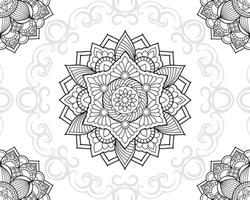Sammlung von einfarbig ethnisch Mandala Design. Anti-Stress Färbung Seite zum Erwachsene vektor