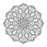 samling av svartvit etnisk mandala design. anti-stress färg sida för vuxna vektor