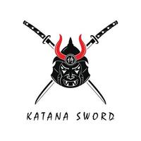 Katana Schwert Logo, Jahrgang Vektor Illustration, Design modern japanisch Schwert von Katana Logo Konzept