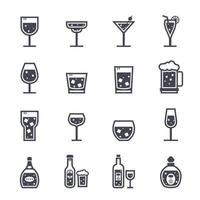 Alkohol Getränk gefüllt Symbol. vektor