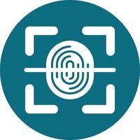 Vektorsymbol für Fingerabdruckscanner vektor