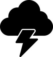 Wolke Blitz Vektor Symbol