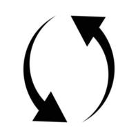 Vektor eben Symbol von rotierend Pfeile.