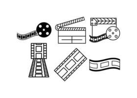 Film Streifen Symbol Linie Design Vorlage vektor