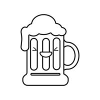 söt öl råna ikon isolerat på vit bakgrund. öl symbol. vektor design illustration. söt översikt stil.