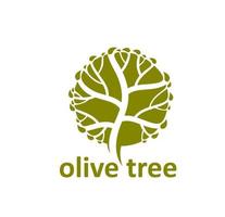 Olive Baum Grafik Symbol oder abstrakt Symbol vektor