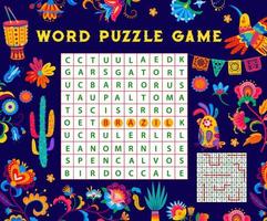 Brasilianer Wort Suche Puzzle Spiel, Quiz Arbeitsblatt vektor