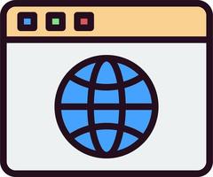 Webbrowser-Vektorsymbol vektor