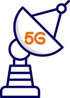 5g Satellit Gericht Vektor Symbol