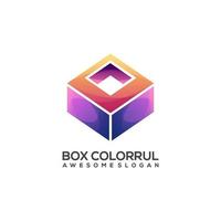 Logo Illustration, bunte Box vektor