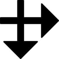 sich schneiden Vektor Symbol