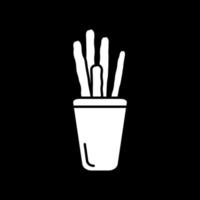 Breadsticks Dark Mode Glyphen-Symbol vektor