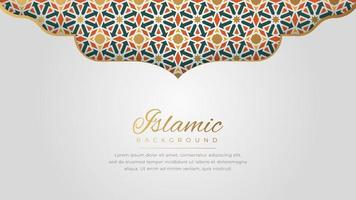 islamisch Arabisch Weiß Arabeske Mosaik Muster Hintergrund vektor