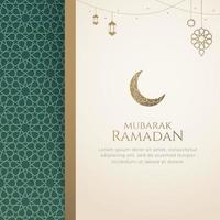 Ramadan Mubarak islamisch Arabisch golden Ornament Rand Rahmen Muster Hintergrund vektor