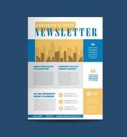 Business Newsletter Design und monatliches Journal Design vektor