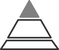 Pyramidendiagramm-Vektorsymbol vektor