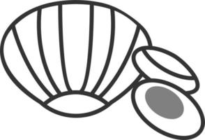 Symbol für Muschelvektor vektor