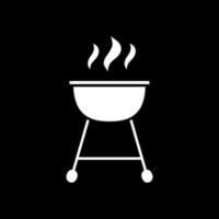 Grill Feuer Dark Mode Glyphen-Symbol vektor