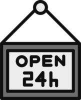 öffnen Geschäft 24 Std Vektor Symbol