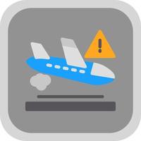 Flugzeugunfall-Vektor-Icon-Design vektor