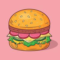 Karikatur Burger Illustration kostenlos Vektor