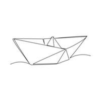 origami vektor illustration dragen i linje konst stil