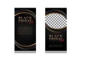 Luxus Banner Roll Up Black Friday Sale mit Bild Slots Vorlage vektor