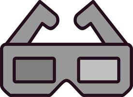 Vektorsymbol für 3D-Brille vektor