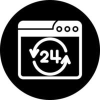 24-Stunden-Vektorsymbol vektor