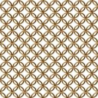 nahtloses Muster des geometrischen Kreises des Goldes auf weißem Hintergrund vektor