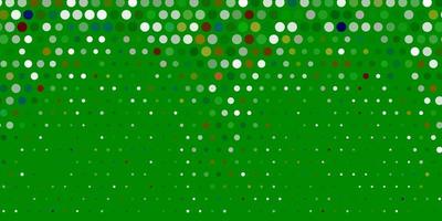 ljusgrön, röd vektorbakgrund med bubblor. vektor