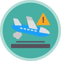 Flugzeugunfall-Vektor-Icon-Design vektor